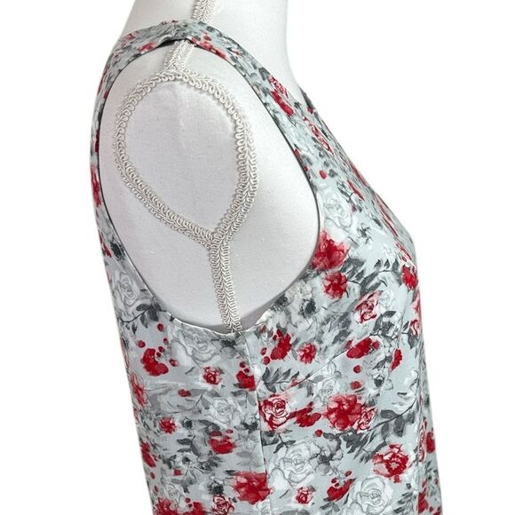 Kensie Windy Roses Floral Sleeveless Shift Dress Multi-Color Rear Zip Size S - Picture 5 of 13